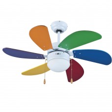 Ventilatore da soffitto 6 pale multicolore Zephir ZFS690C